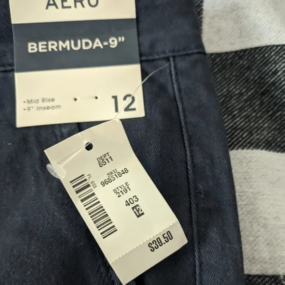 Aero Bermuda Size 12 Girls Blue Uniform Shorts Pack of 2 - Picture 7 of 7